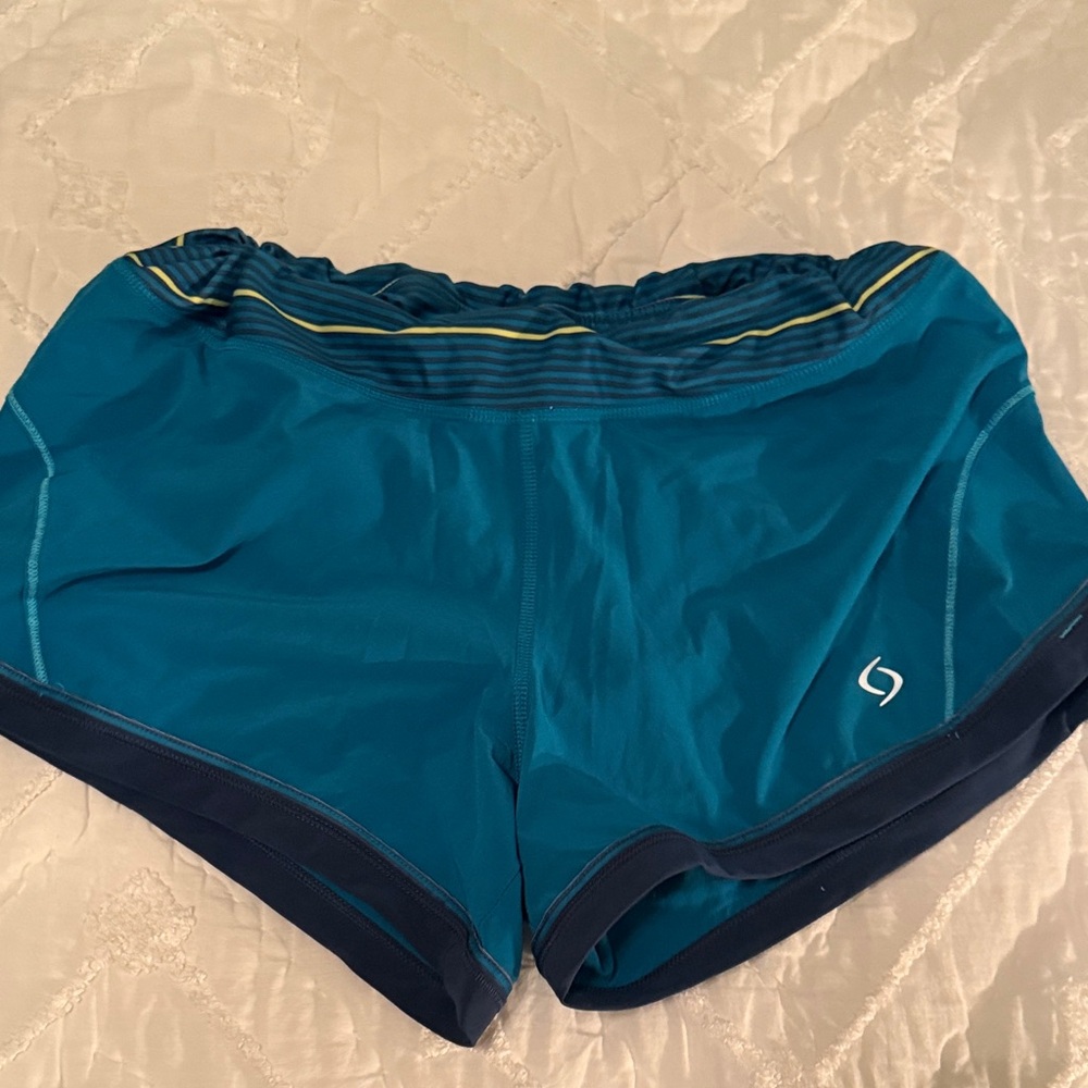 Moving Comfort Teal and Navy Athletic Shorts